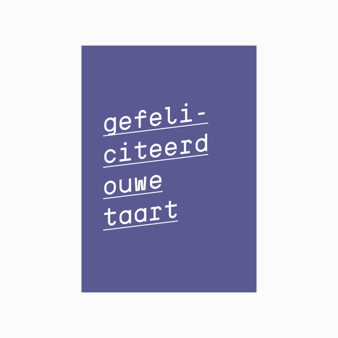Gefeliciteerd ouwe taart